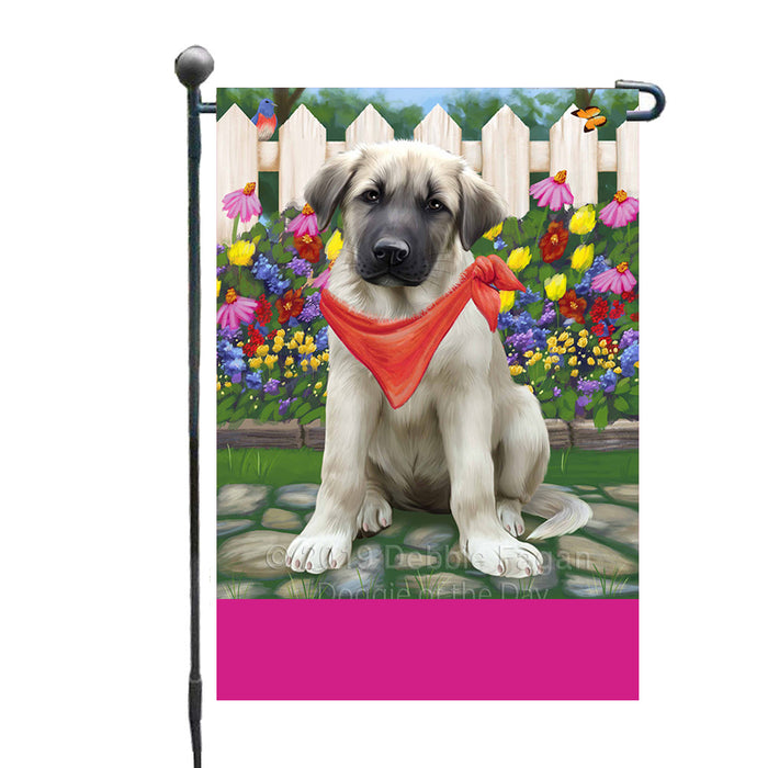 Personalized Spring Floral Anatolian Shepherd Dog Custom Garden Flags GFLG-DOTD-A62713