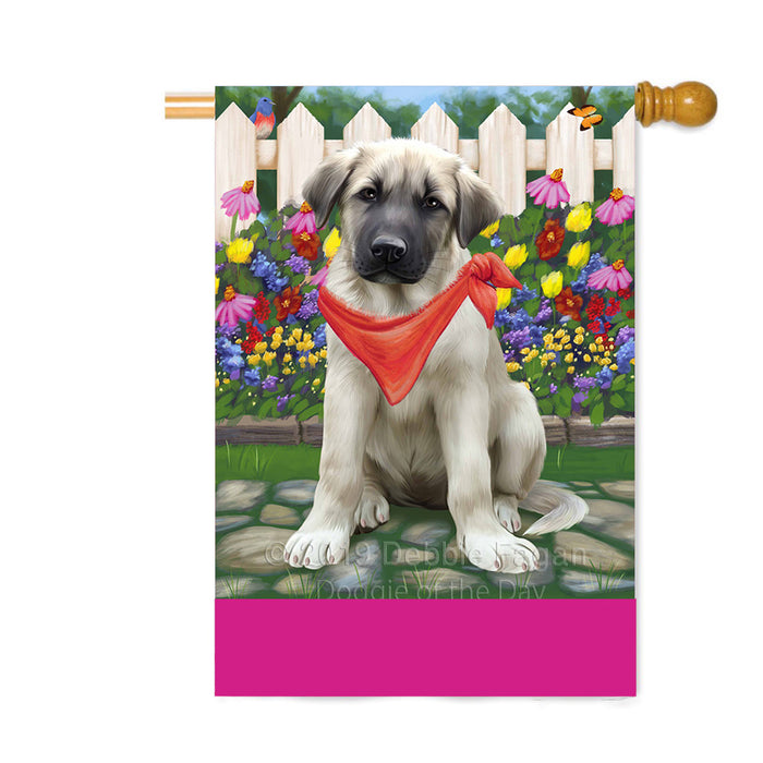 Personalized Spring Floral Anatolian Shepherd Dog Custom House Flag FLG-DOTD-A62769