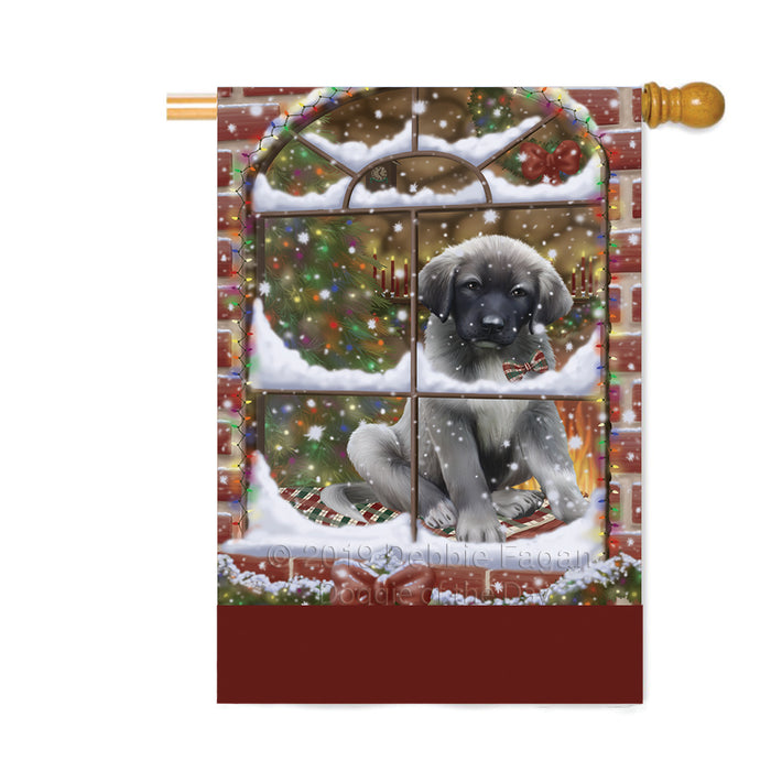 Personalized Please Come Home For Christmas Anatolian Shepherd Dog Sitting In Window Custom House Flag FLG-DOTD-A60167