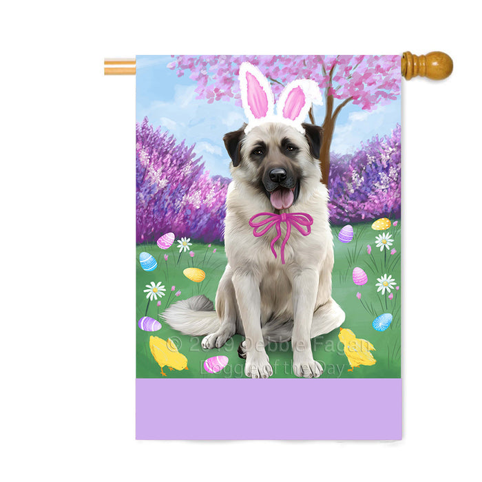 Personalized Easter Holiday Anatolian Shepherd Dog Custom House Flag FLG-DOTD-A58777