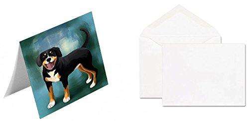 Appenzeller Sennenhound Dog Handmade Artwork Assorted Pets Greeting Cards and Note Cards with Envelopes for All Occasions and Holiday Seasons