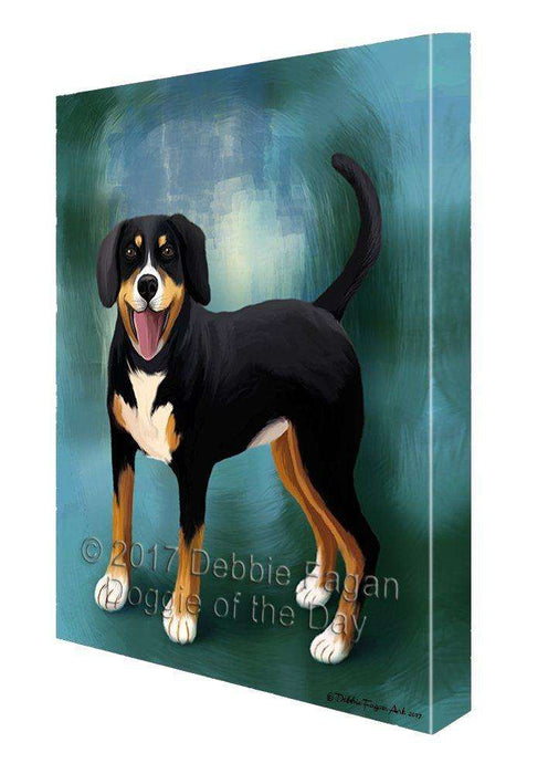 Appenzeller Sennenhound Dog Painting Printed on Canvas Wall Art