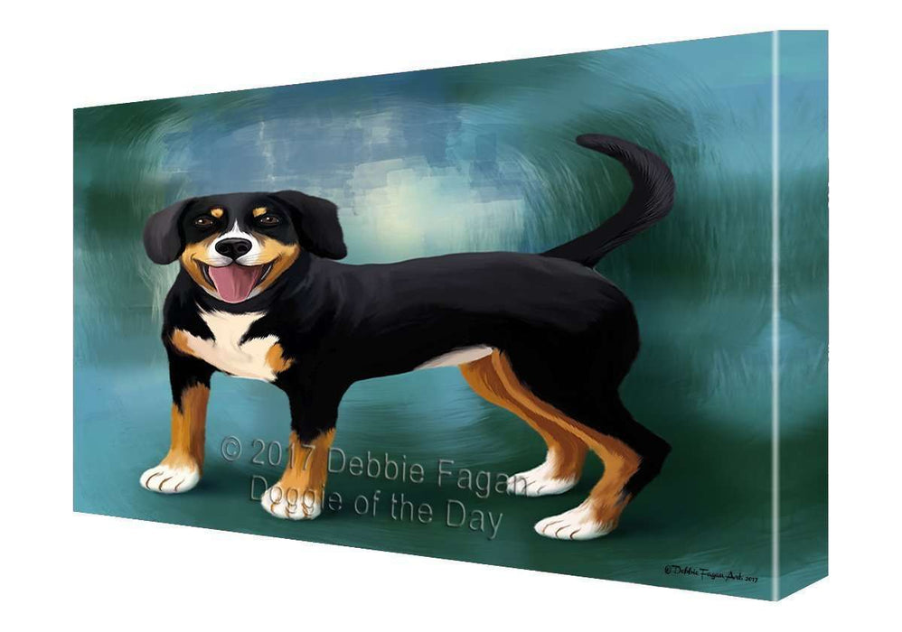 Appenzeller Sennenhound Dog Painting Printed on Canvas Wall Art