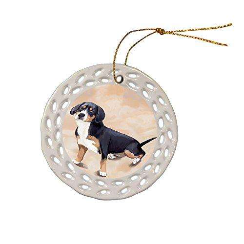 Appenzeller Sennenhund Dog Christmas Doily Ceramic Ornament