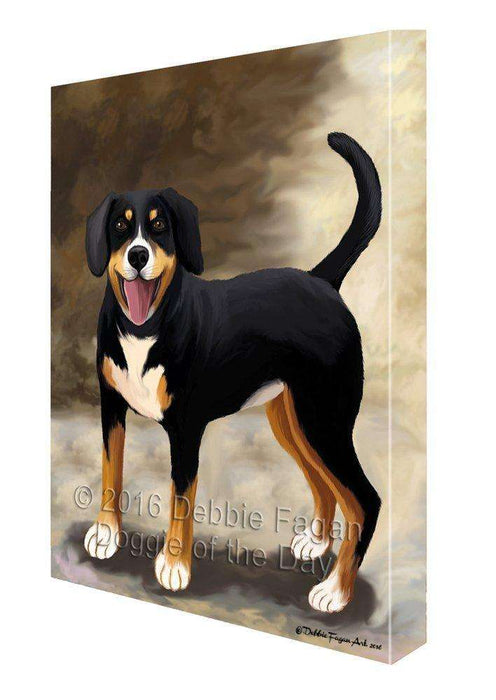 Appenzeller Sennenhund Dog Painting Printed on Canvas Wall Art