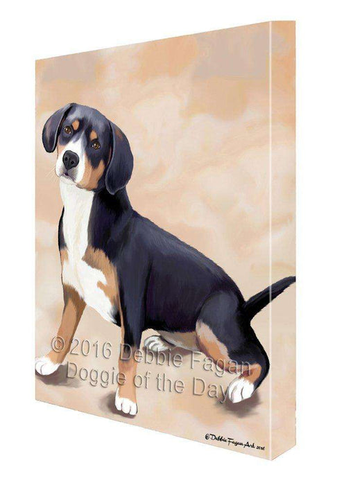 Appenzeller Sennenhund Dog Painting Printed on Canvas Wall Art