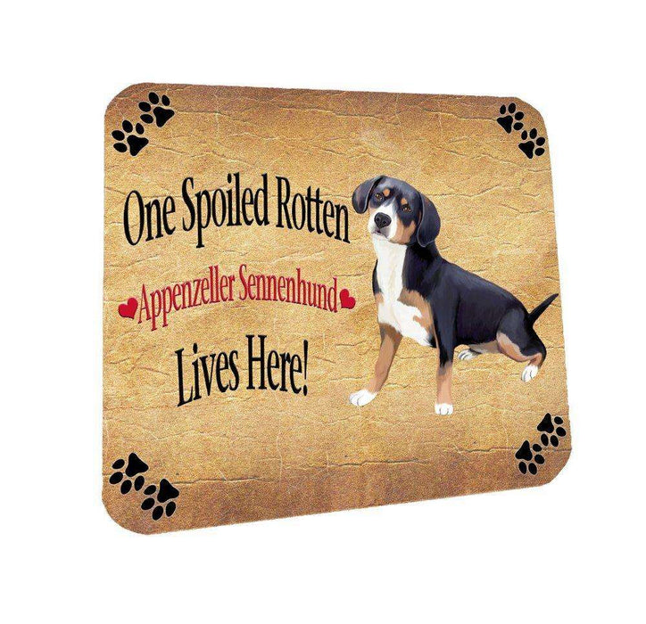 Appenzeller Sennenhund Spoiled Rotten Dog Coasters Set of 4