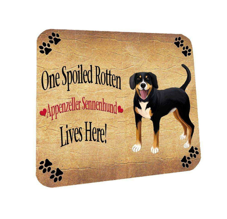 Appenzeller Sennenhund Spoiled Rotten Dog Coasters Set of 4