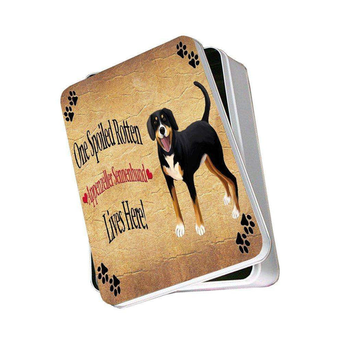 Appenzeller Sennenhund Spoiled Rotten Dog Photo Storage Tin