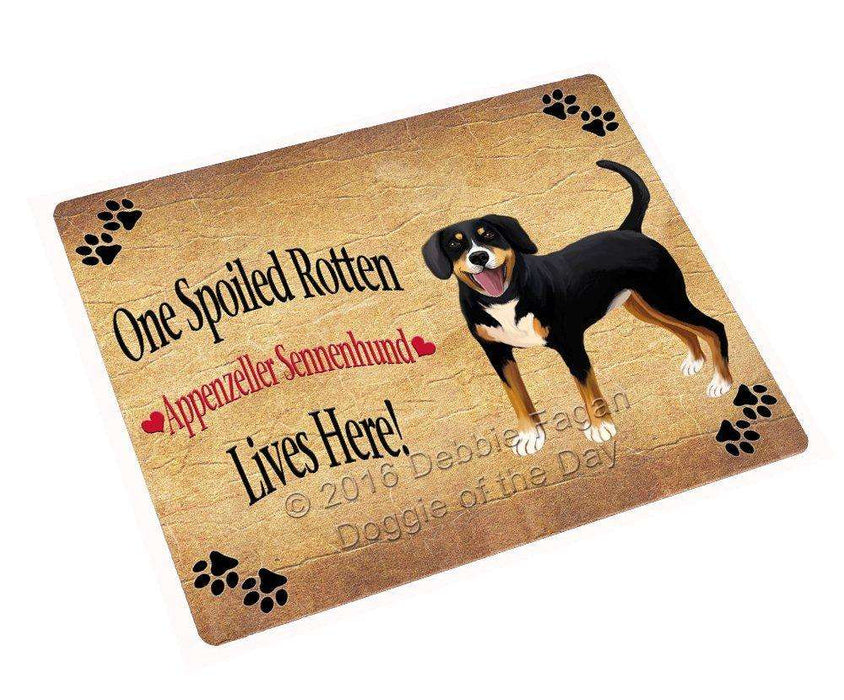 Appenzeller Sennenhund Spoiled Rotten Dog Tempered Cutting Board (Small)