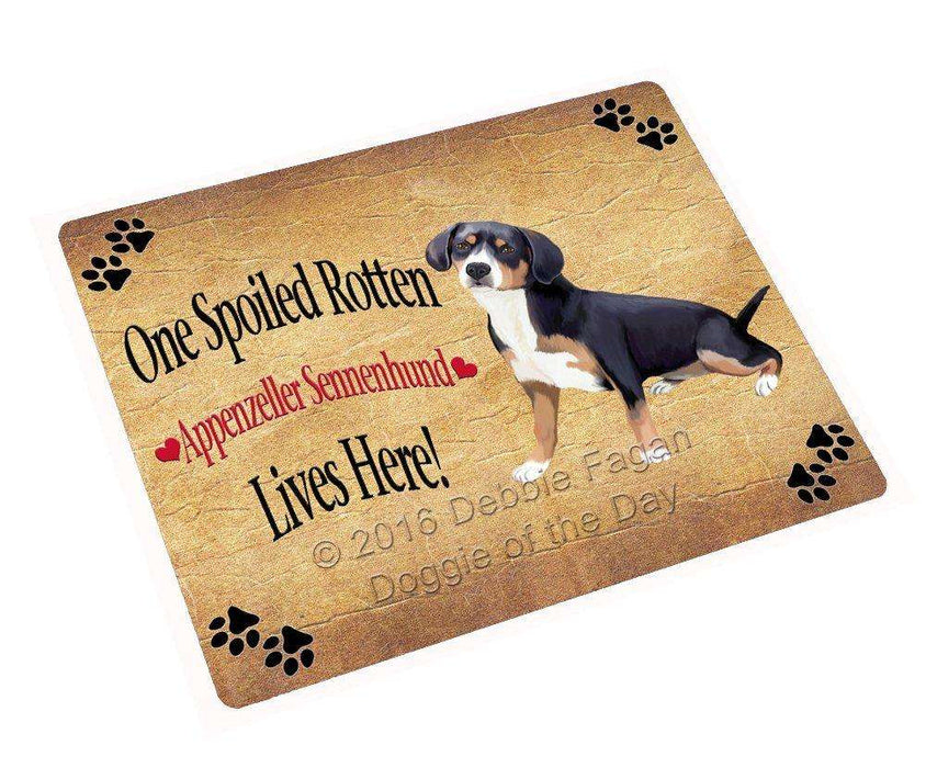 Appenzeller Sennenhund Spoiled Rotten Dog Tempered Cutting Board