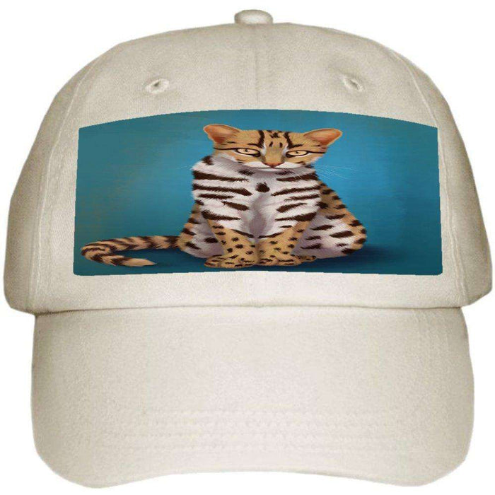 Asian Leopard Cat Ball Hat Cap Off White