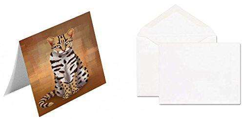 Asian Leopard Cat Handmade Artwork Assorted Pets Greeting Cards and Note Cards with Envelopes for All Occasions and Holiday Seasons