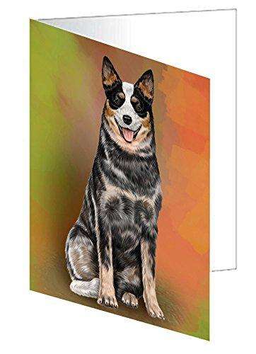 Australian Cattle Adult Dog Handmade Artwork Assorted Pets Greeting Cards and Note Cards with Envelopes for All Occasions and Holiday Seasons
