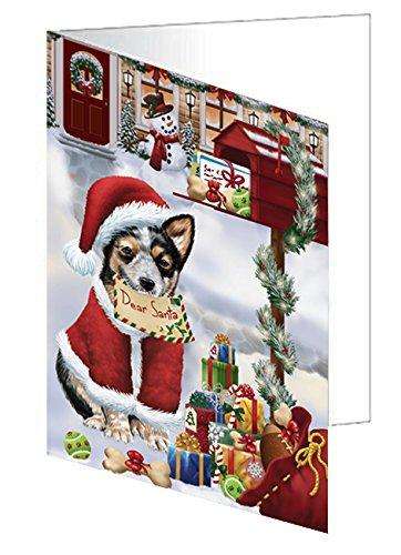 Australian Cattle Dear Santa Letter Christmas Holiday Mailbox Dog Handmade Artwork Assorted Pets Greeting Cards and Note Cards with Envelopes for All Occasions and Holiday Seasons