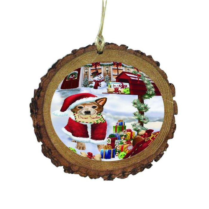 Australian Cattle Dog Dear Santa Letter Christmas Holiday Mailbox Wooden Christmas Ornament WOR48997