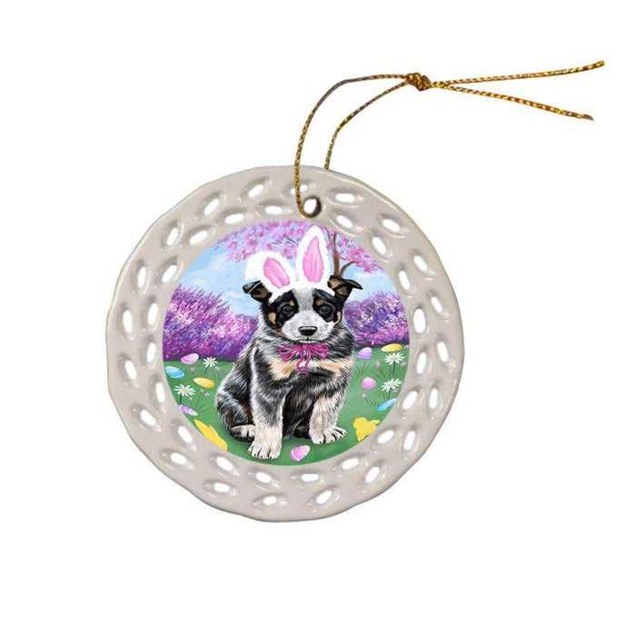 Australian Cattle Dog Easter Holiday Ceramic Doily Ornament DPOR49034