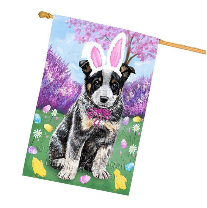 Australian Cattle Dog Easter Holiday House Flag FLG48999