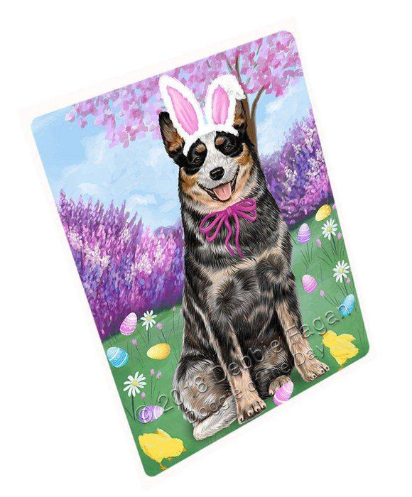 Australian Cattle Dog Easter Holiday Tempered Cutting Board C50967