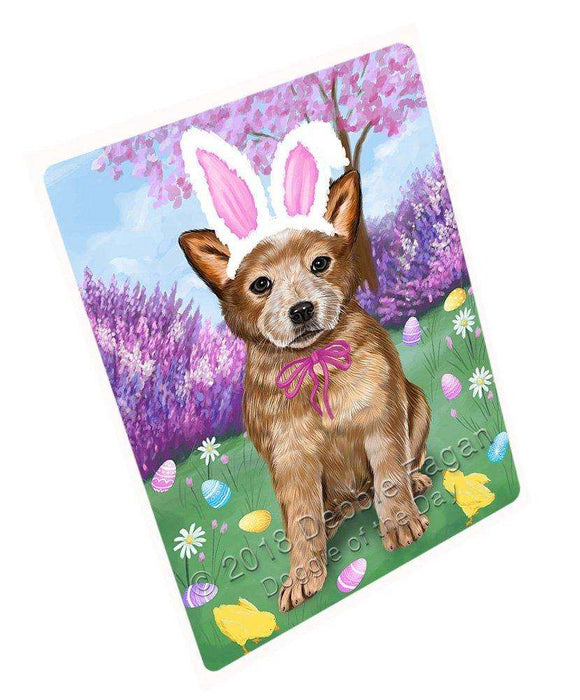Australian Cattle Dog Easter Holiday Tempered Cutting Board C50973