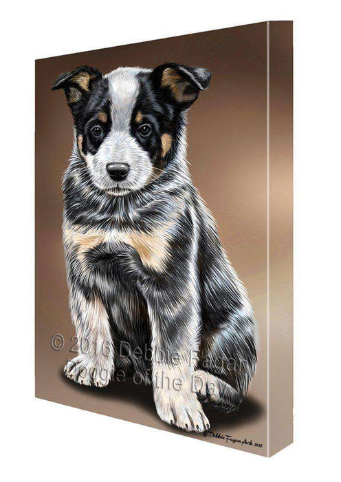 Australian Cattle Dog Painting Printed on Canvas Wall Art