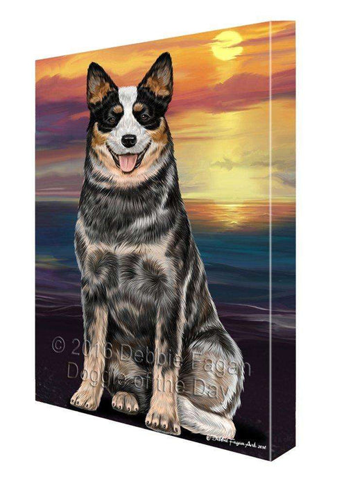 Australian Cattle Dog Painting Printed on Canvas Wall Art