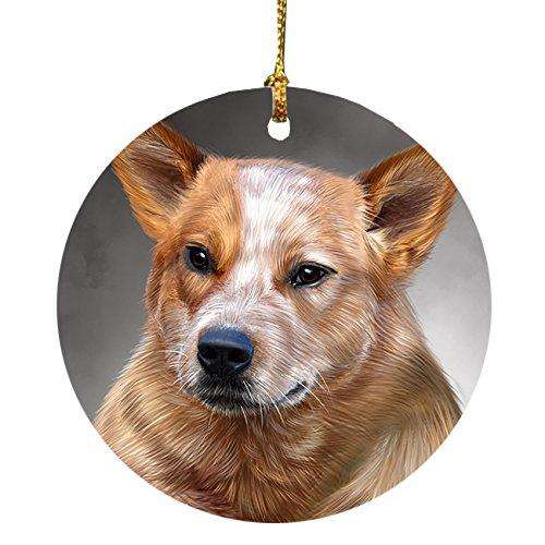 Australian Cattle Dog Round Christmas Ornament