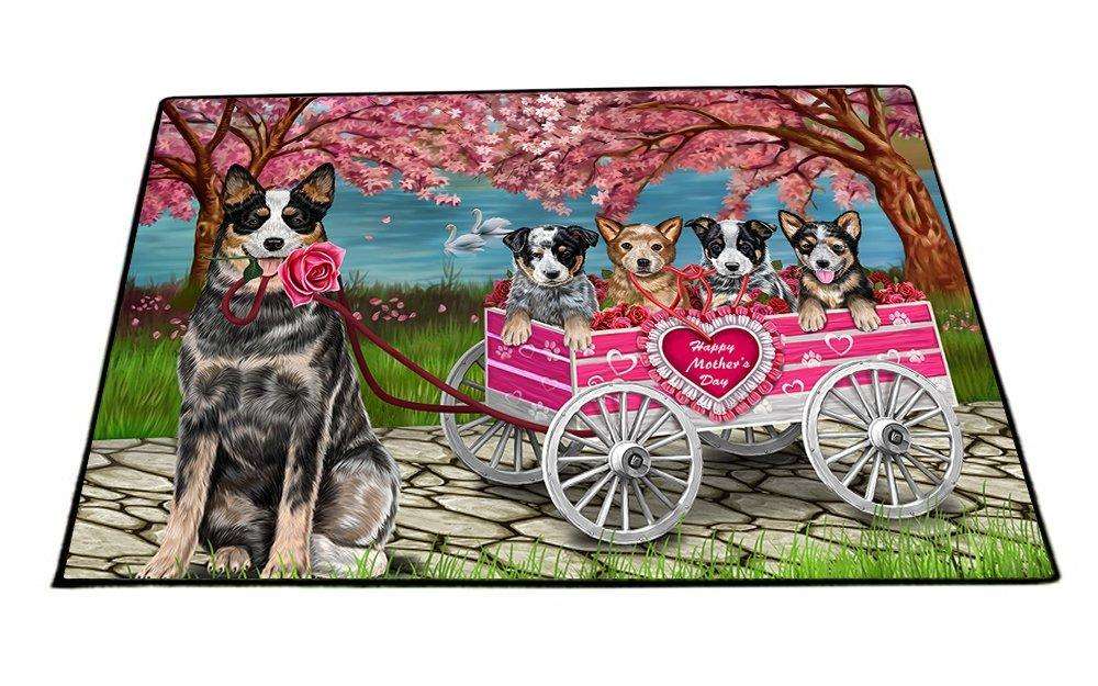 Australian Cattle Dog with Puppies Mother's Day Floormat