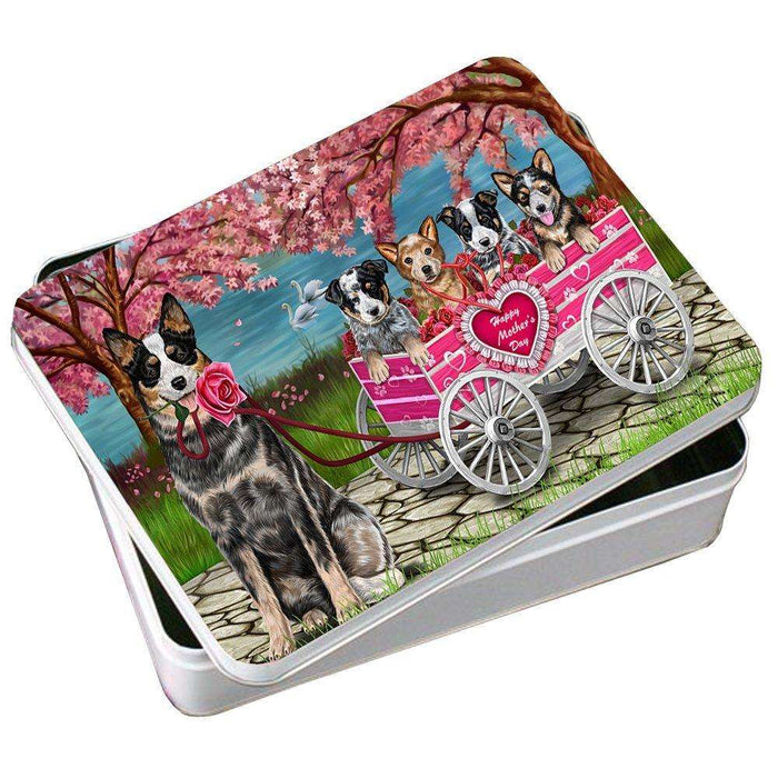Australian Cattle Dog with Puppies Mother's Day Photo Tin