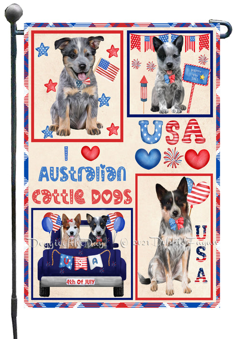 4th of July Independence Day I Love USA Australian Cattle Dogs Garden Flag GFLG66863
