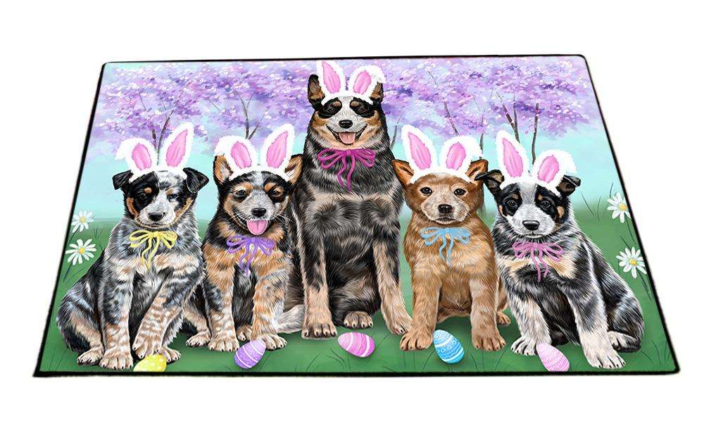 Australian Cattle Dogs Easter Holiday Floormat FLMS49542
