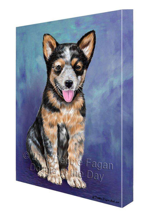 Australian Cattle Puppy Dog Painting Printed on Canvas Wall Art