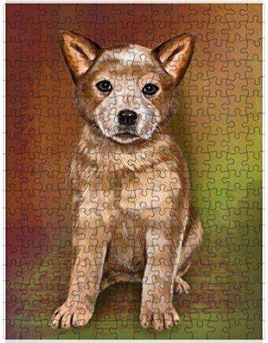 Australian Cattle Puppy Dog Puzzle with Photo Tin