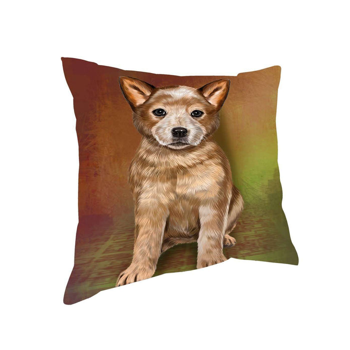 Australian Cattle Puppy Dog Throw Pillow