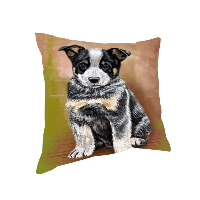 Australian Cattle Puppy Dog Throw Pillow