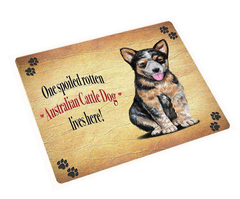 Australian Cattle Spoiled Rotten Dog Tempered Cutting Board