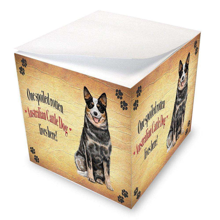 Australian Cattledog Spoiled Rotten Dog Note Cube