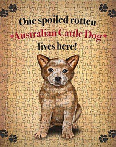 Australian Cattledog Spoiled Rotten Dog Puzzle with Photo Tin