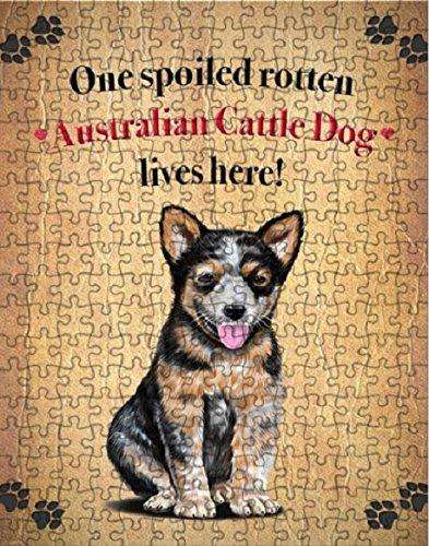 Australian Cattledog Spoiled Rotten Dog Puzzle with Photo Tin