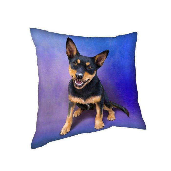 Australian Kelpie Black And Tan Dog Throw Pillow