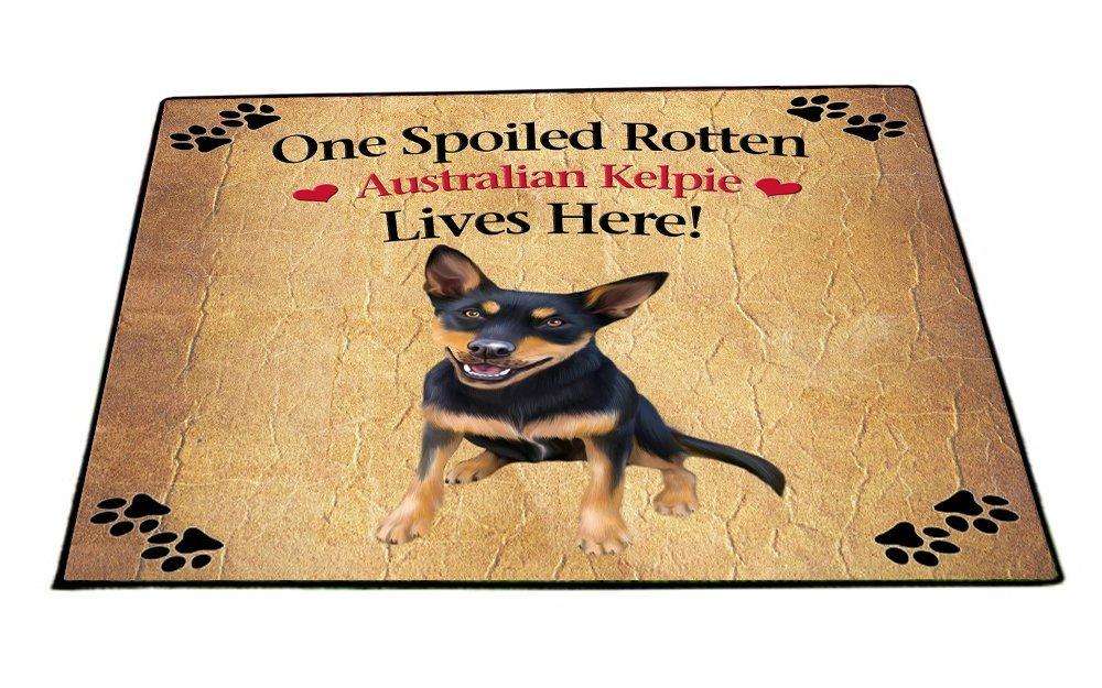 Australian Kelpie Black And Tan Spoiled Rotten Dog Indoor/Outdoor Floormat