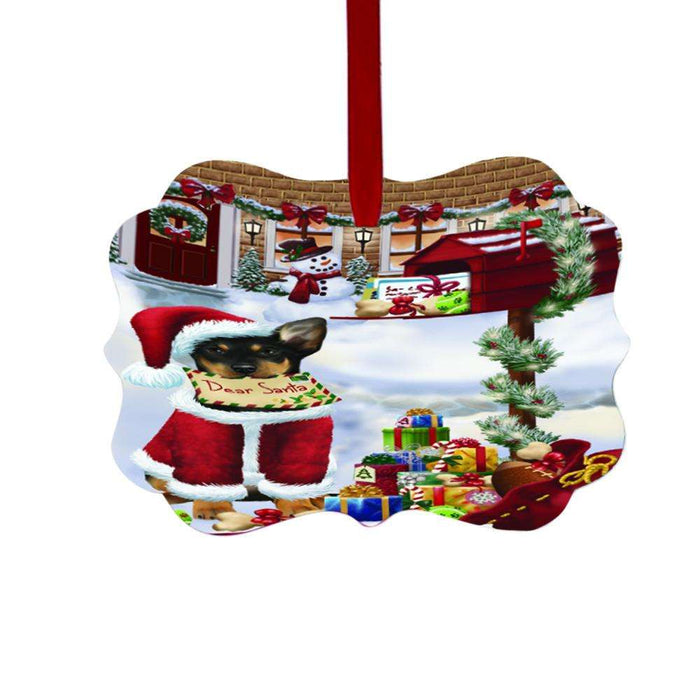 Australian Kelpie Dog Dear Santa Letter Christmas Holiday Mailbox Double-Sided Photo Benelux Christmas Ornament LOR48999