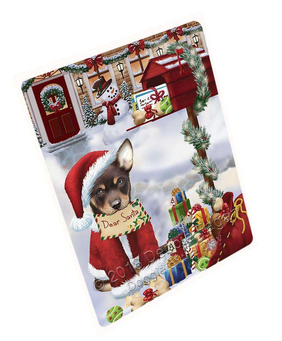 Australian Kelpie Dog Dear Santa Letter Christmas Holiday Mailbox Large Refrigerator / Dishwasher Magnet RMAG84102