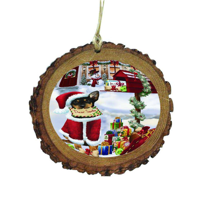 Australian Kelpie Dog Dear Santa Letter Christmas Holiday Mailbox Wooden Christmas Ornament WOR48999