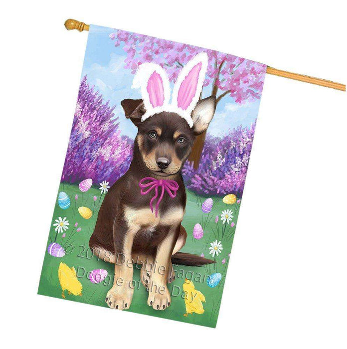 Australian Kelpie Dog Easter Holiday House Flag FLG49326