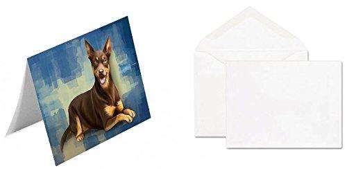Australian Kelpie Dog Handmade Artwork Assorted Pets Greeting Cards and Note Cards with Envelopes for All Occasions and Holiday Seasons