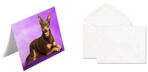 Australian Kelpie Dog Handmade Artwork Assorted Pets Greeting Cards and Note Cards with Envelopes for All Occasions and Holiday Seasons