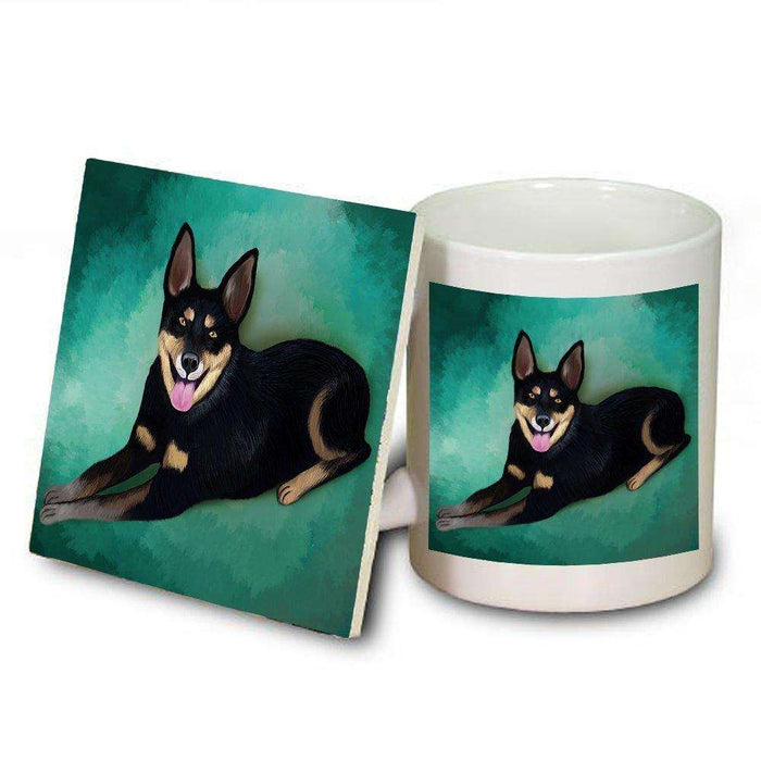 Australian Kelpie Dog Mug and Coaster Set