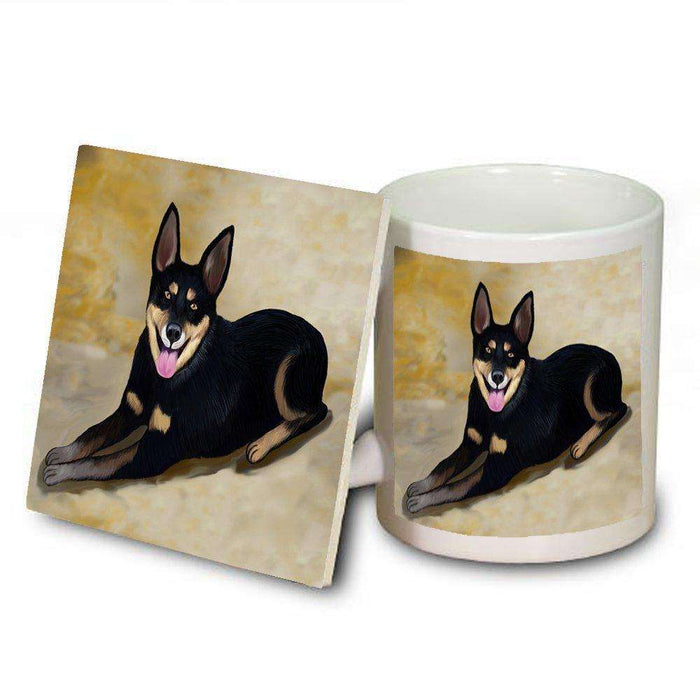 Australian Kelpie Dog Mug and Coaster Set
