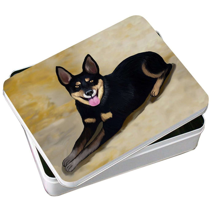 Australian Kelpie Dog Photo Storage Tin